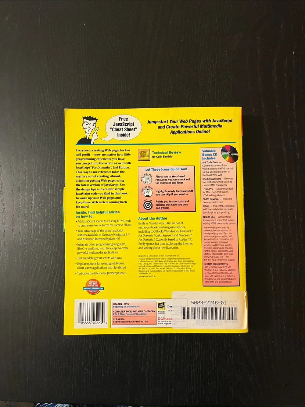 (Original $29.99) IDG Books JavaScript For Dummies 2nd Edition Book CD